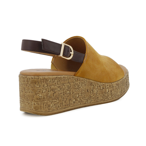Soft Style By Hush Puppies Nobu Wedge Sandal -Yellow