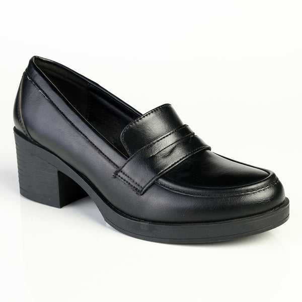 Franco Rossi Block Heel with Saddle Detail