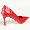Madison Quinley Stiletto Court - Dark Red Croc