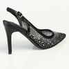 Madison Quinn Closed Toe Slingback Diamond - Black