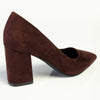 Madison Patricia Block Heel Court - Chocolate