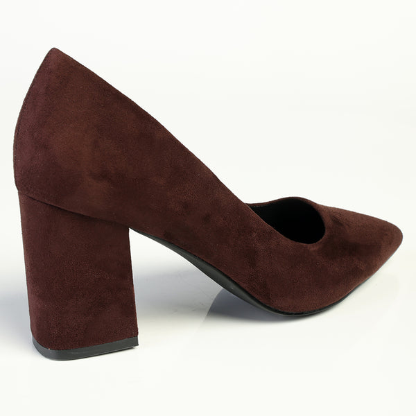 Madison Patricia Block Heel Court - Chocolate