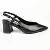 Madison Quest V Vamp Slingback On Medium Block Heel - Black