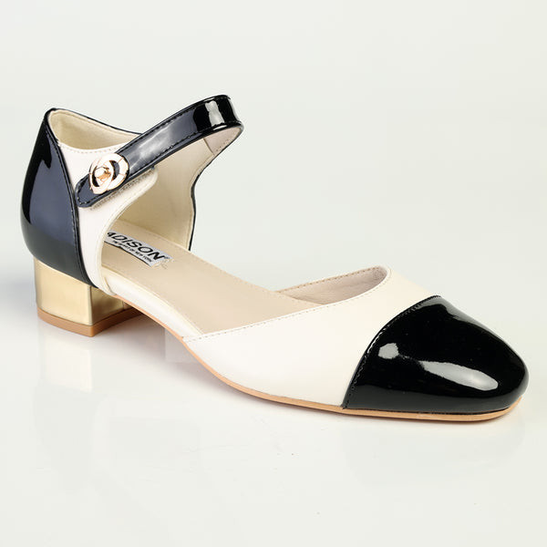 Madison Ottoline 2 Low Block Heel - Off White/Black