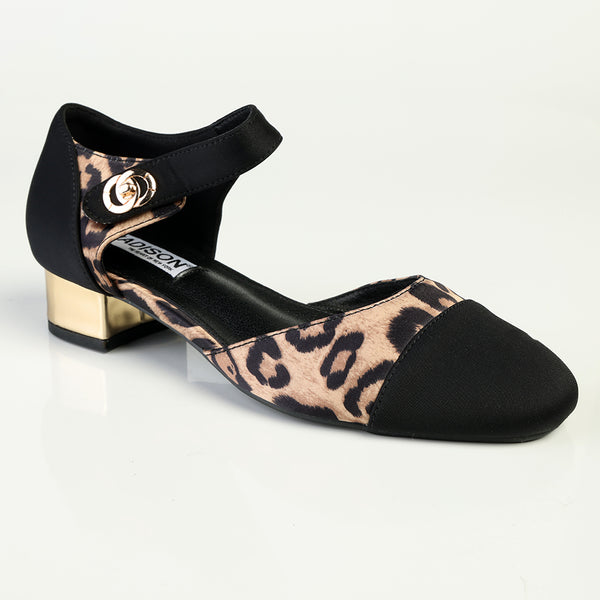 Madison Ottoline 2 Low Block Heel - Leopard/Black