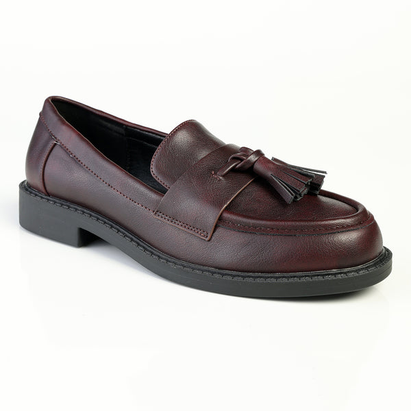 Madison Monroe Loafer with Tassle - Burgundy