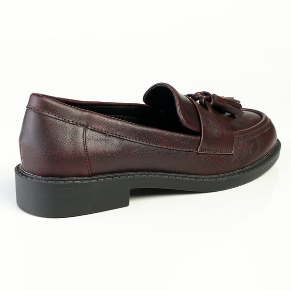 Madison Monroe Loafer with Tassle - Burgundy