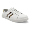Julz Vicki Leather Sneaker - White Leopard Stripes