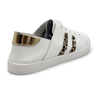 Julz Vicki Leather Sneaker - White Leopard Stripes