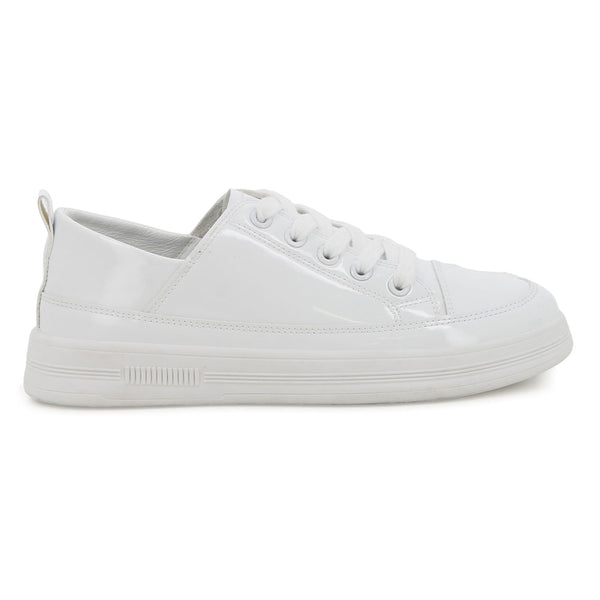 Soft Style by Hush Puppies Tavi Patent Sneaker - White
