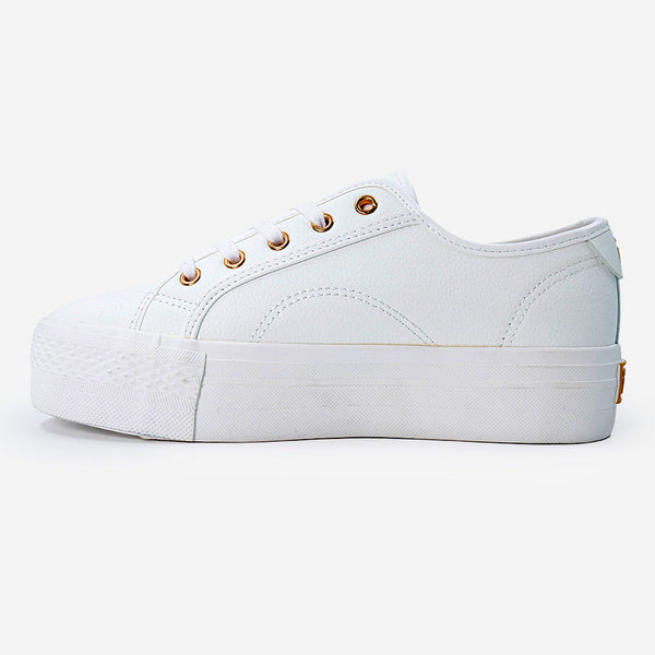 FILA Alessia MM Platform Sneaker - Gold/White