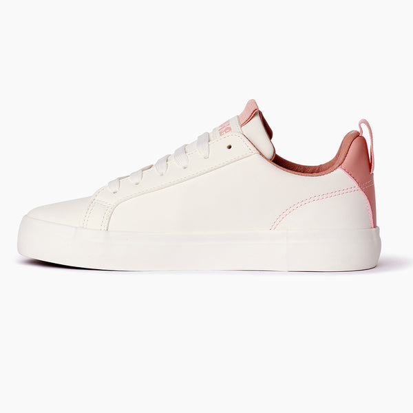 Soviet Ladies Hollywood Lace Up Sneaker - White Pink