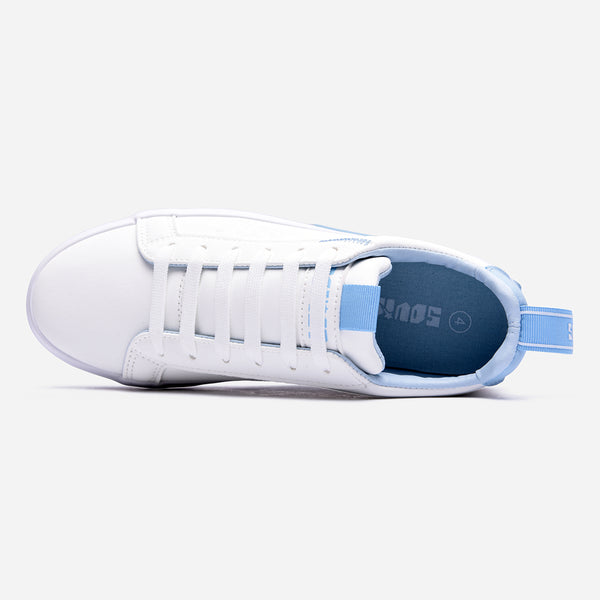 Soviet Ladies Hollywood Lace Up Sneaker - White Blue