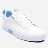 Soviet Ladies Hollywood Lace Up Sneaker - White Blue