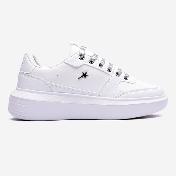 Soviet L Sylvie Casual Sneaker - White and Silver