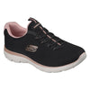 Skechers Women Summits Slip-On Sneaker - Black/ Rose