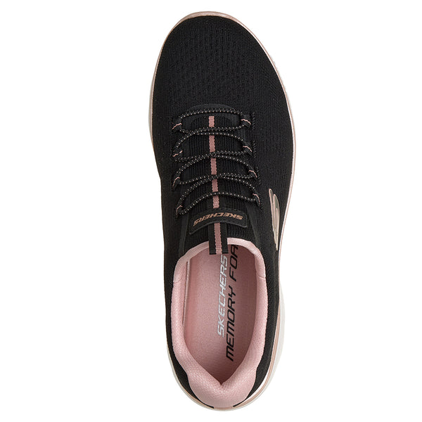 Skechers Women Summits Slip-On Sneaker - Black/ Rose