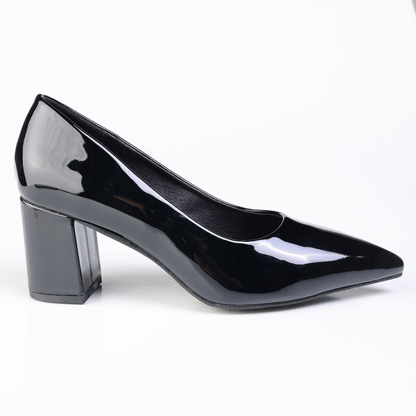 Madison Ladies Pointed Toe Formal Court - Black Patent