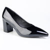 Madison Ladies Pointed Toe Formal Court - Black Patent