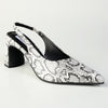 Madison Odette Basic Slingback On Block Heel - White Multi