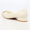 Butterfly Feet Leonore 1 Low Block Heel - White