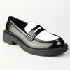 Madison Blessing Cut Out Saddle Loafer - Black / White