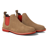 Veldskoen Chelsea Leather Pinotage - Red Sole/Tan Grain Suede