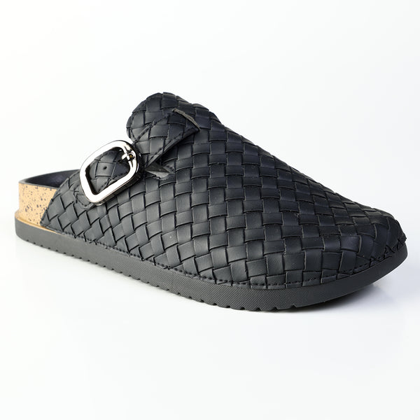 Madison Push In Clog Mule - Black