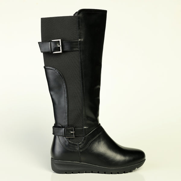 Franco Rossi Ladies Long Boot - Black