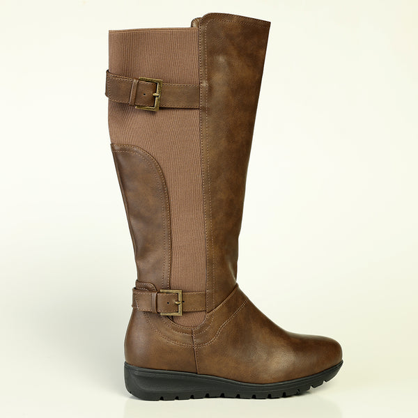 Franco Rossi Ladies Long Boot - Chocolate
