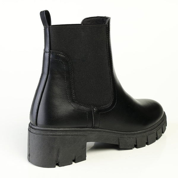 Madison Ladies Fashion Gusset Boot - Black