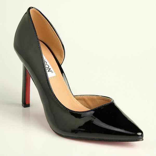 Madison Max Open Waist Court Heels - Black-Madison Heart of New York-Buy shoes online
