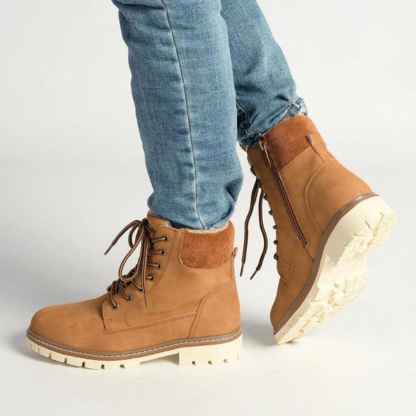 Madison Timber Lace-Up Boots - Tan-Madison Heart of New York-Buy shoes online