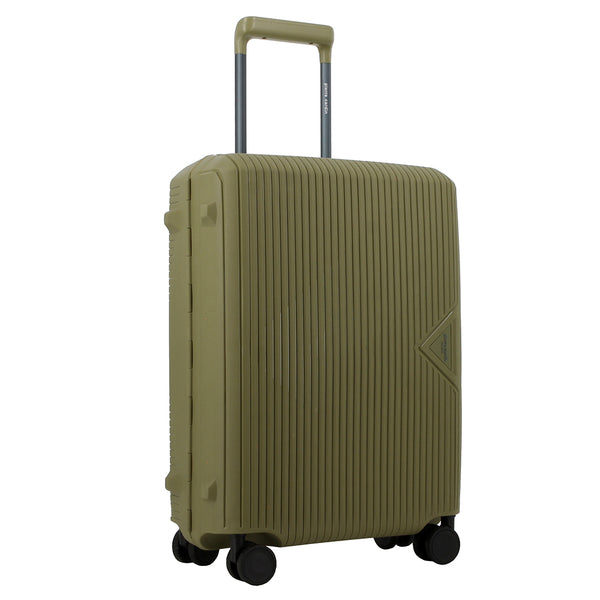 Pierre Cardin Cannes Clip Hard Shell Trolley Case - Green (Medium)