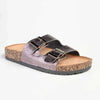 Alessio 2 Buckle Fashion Comfort Sandals - Pewter