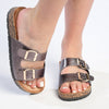 Alessio 2 Buckle Fashion Comfort Sandals - Pewter-Alessio-Buy shoes online