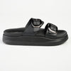 Alessio 2 Buckle Sandal - Black-Alessio-Buy shoes online