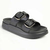 Alessio 2 Buckle Sandal - Black-Alessio-Buy shoes online