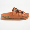Alessio 3 Strap Slip-on Sandal - Burnt Orange-Alessio-Buy shoes online