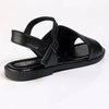 Alessio Asymetric Band Sling Sandal - Black