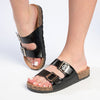 Alessio Comfort slide Fashion Sandals - Distressed Black-Alessio-Buy shoes online