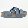 Alessio Cross Strap Sandal - Blue-Alessio-Buy shoes online