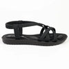 Alessio Elastic Sandal - Black