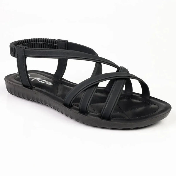 Alessio Elastic Sandal - Black