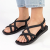 Alessio Elastic Sandal - Black