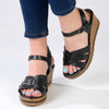 Alessio Fashion Comfort Sandals - Black-Alessio-Buy shoes online