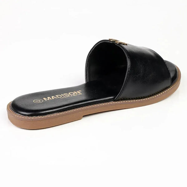 Alessio Flat Sandal - Black