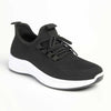 Alessio Fly Knit Lace Up Sneaker - Black-Alessio-Buy shoes online