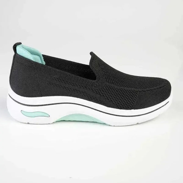 Alessio Fly Knit Slip On Sneaker - Black / White