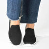 Alessio Fly Knit Slip On Sneaker - Black / White